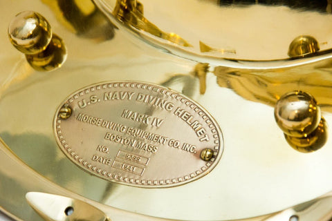 Brass diver’s helmet - U.S. Navy Diving Replica HMT - 0034 - Hobby.lt 🇬🇧