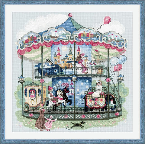 Carousel - Cross Stitch Kit from RIOLIS Ref. no.:1458 - Hobby.lt 🇬🇧