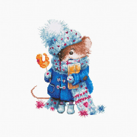 Christmas Mouse SB1168 - Cross Stitch Kit - Hobby.lt 🇬🇧