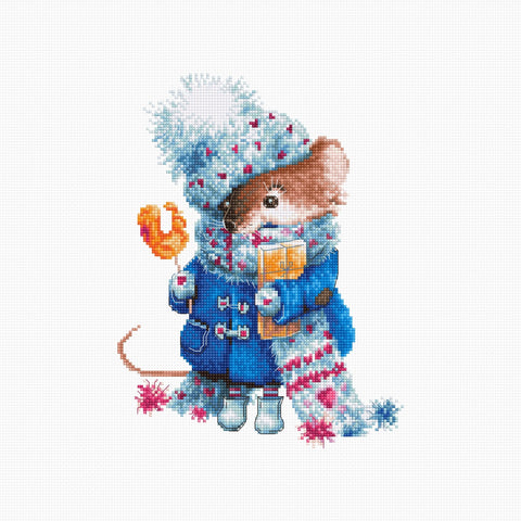 Christmas Mouse SB1168 - Cross Stitch Kit - Hobby.lt 🇬🇧