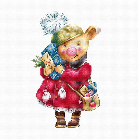 Christmas Pig SB1153 - Cross Stitch Kit - Hobby.lt 🇬🇧