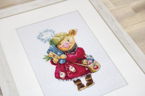 Christmas Pig SB1153 - Cross Stitch Kit - Hobby.lt 🇬🇧