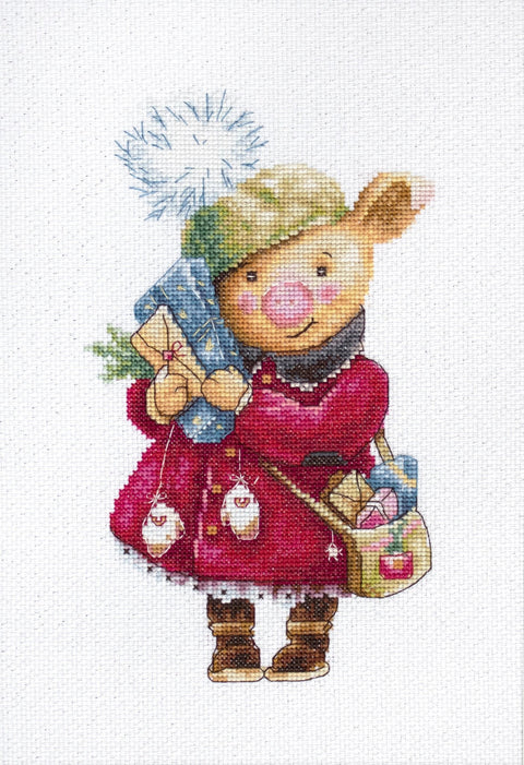 Christmas Pig SB1153 - Cross Stitch Kit - Hobby.lt 🇬🇧