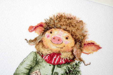 Christmas Pig SB1160 - Cross Stitch Kit - Hobby.lt 🇬🇧