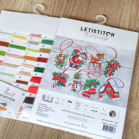 Christmas Toys Kit nr.1 SLETI966 - Cross Stitch Kit - Hobby.lt 🇬🇧