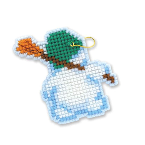 Christmas Tree Decoration Snowmen cross stitch kit by RIOLIS Ref. no.: 1681AC - Hobby.lt 🇬🇧