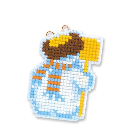Christmas Tree Decoration Snowmen cross stitch kit by RIOLIS Ref. no.: 1681AC - Hobby.lt 🇬🇧