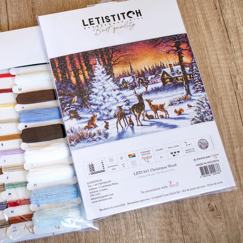 Christmas Wood SLETI947 - Cross Stitch Kit - Hobby.lt 🇬🇧