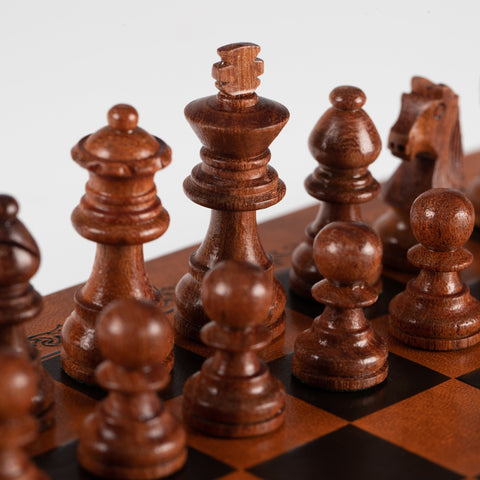 Classic Magnetic Wooden Chess Pieces with Wooden Chess Board N°100 - Hobby.lt 🇬🇧