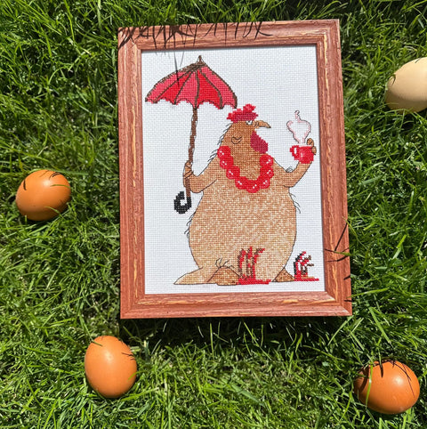 Coffee Break - Cross Stitch Kit by Aine - Hobby.lt 🇬🇧