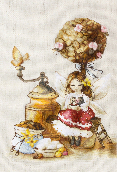 Coffee Fairy SB1132 - Cross Stitch Kit - Hobby.lt 🇬🇧