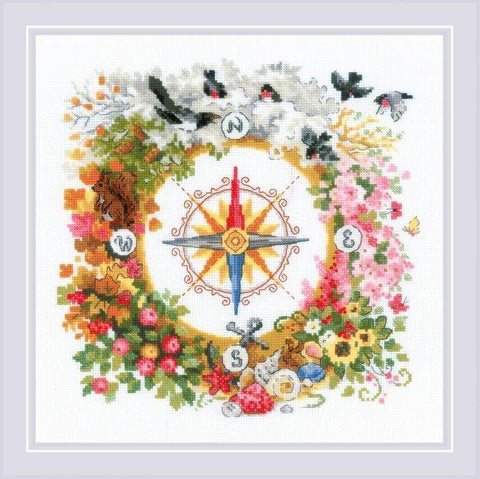 Compass cross stitch kit by RIOLIS Ref. no.: 1881 - Hobby.lt 🇬🇧