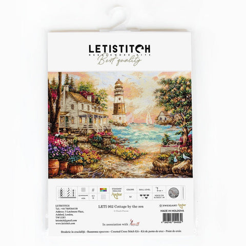 Cottage by the sea SLETI962 - Cross Stitch Kit - Hobby.lt 🇬🇧
