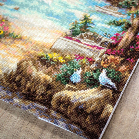 Cottage by the sea SLETI962 - Cross Stitch Kit - Hobby.lt 🇬🇧