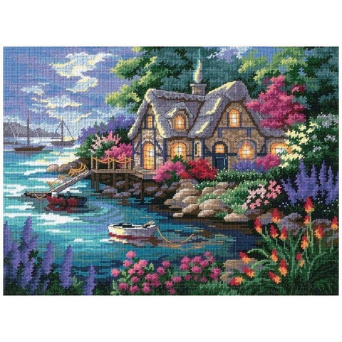 Cottage Cove (41 x 30 cm) - Cross Stitch Kit by DIMENSIONS - Hobby.lt 🇬🇧