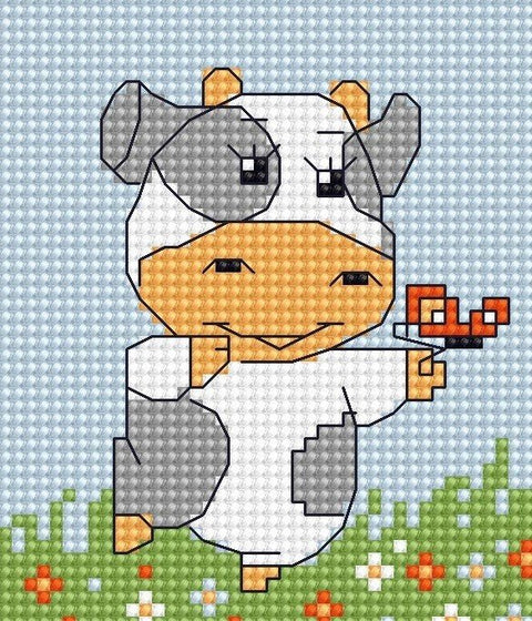 Cow SB072 - Cross Stitch Kit by Luca - s - Hobby.lt 🇬🇧