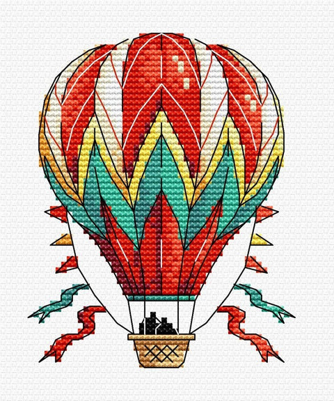 Cross Stitch Kit Air Balloon SM - 353 - Hobby.lt 🇬🇧