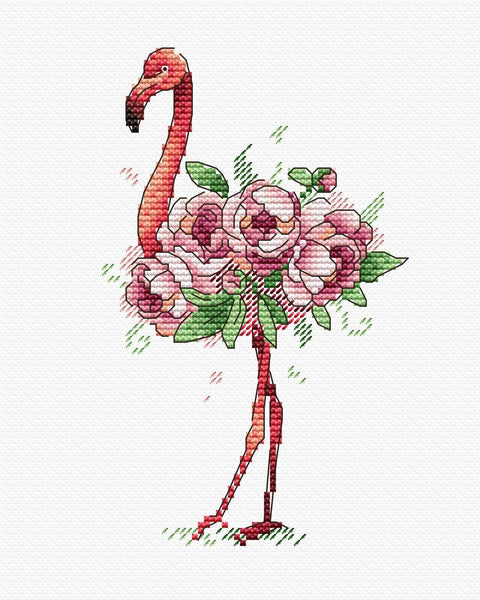 Cross Stitch Kit Flamingo SV - 254 - Hobby.lt 🇬🇧