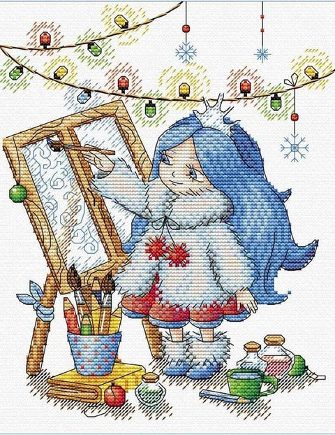 Cross Stitch Kit Inventive Winter SM - 179 - Hobby.lt 🇬🇧