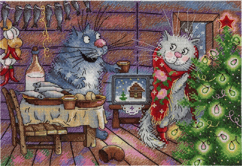 Cross Stitch Kit New Year Night SNV - 682 - Hobby.lt 🇬🇧