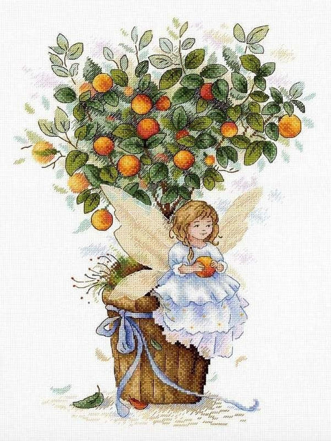 Cross Stitch Kit Orange Fairy SNV - 652 - Hobby.lt 🇬🇧