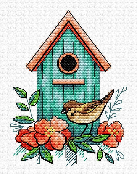 Cross Stitch Kit Sparrow Home SM - 366 - Hobby.lt 🇬🇧