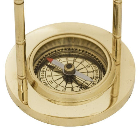 Decorative brass globe with compass MX1160 - Hobby.lt 🇬🇧