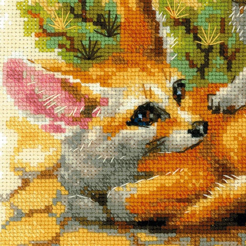 Desert Foxes - Cross Stitch Kit from RIOLIS Ref. no.:1636 - Hobby.lt 🇬🇧