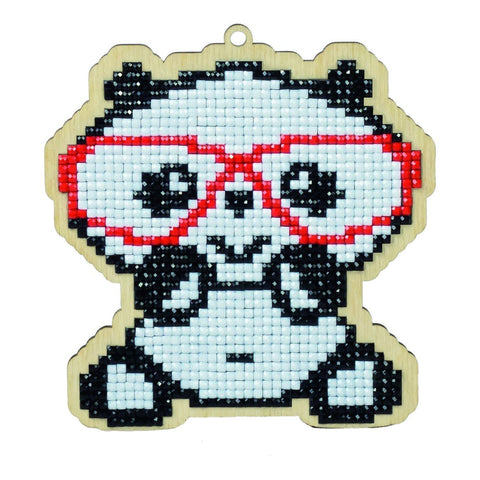 Diamond mosaic souvenir Panda in Glasses WW152 - Hobby.lt 🇬🇧