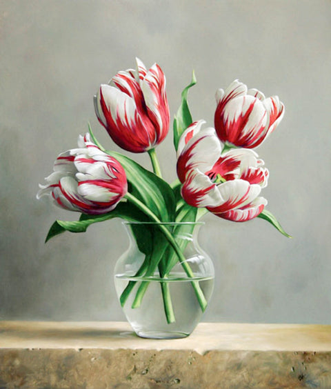 Diamond painting Blooming Tulips AZ - 1209 Size: 40х47 - Hobby.lt 🇬🇧