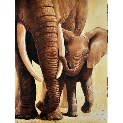Diamond painting Elephant of the Mother AZ - 1398 Size: 30х40 - Hobby.lt 🇬🇧