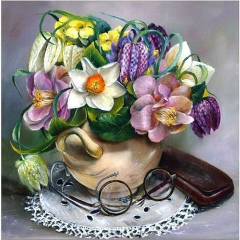 Diamond painting Grandma Bouquet AZ - 1198 Size: 50х50 - Hobby.lt 🇬🇧