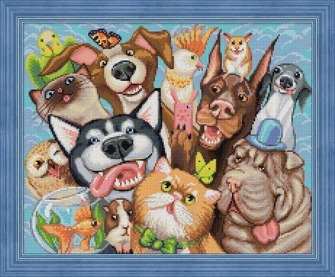 Diamond Painting Kit Animal Selfie AZ - 1658 50_40cm - Hobby.lt 🇬🇧