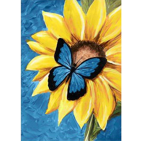Diamond painting kit Butterfly and Sunflower WD031 - Hobby.lt 🇬🇧
