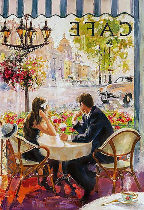Diamond painting kit Cafe WD2458 - Hobby.lt 🇬🇧