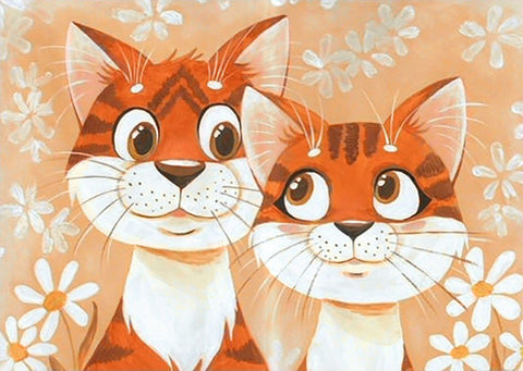 Diamond painting kit Cats in Love WD192 - Hobby.lt 🇬🇧