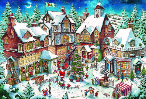 Diamond painting kit Christmas Bustle WD2429