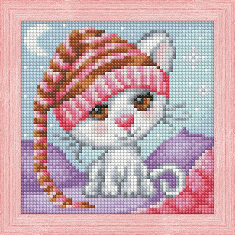 Diamond Painting Kit Dreaming Cat AZ - 1571 15_15cm - Hobby.lt 🇬🇧