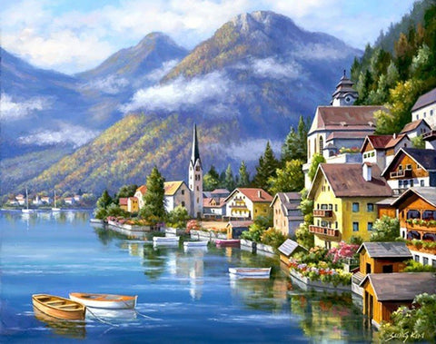 Diamond painting kit Harbour WD091 - Hobby.lt 🇬🇧
