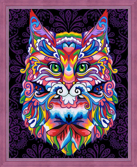 Diamond Painting Kit Mystical Cat AZ - 1596 40_50cm - Hobby.lt 🇬🇧