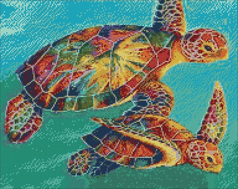 Diamond painting kit Sea Turtles WD064 - Hobby.lt 🇬🇧