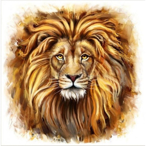 Diamond painting Lion AZ - 1225 Size: 40х40 - Hobby.lt 🇬🇧