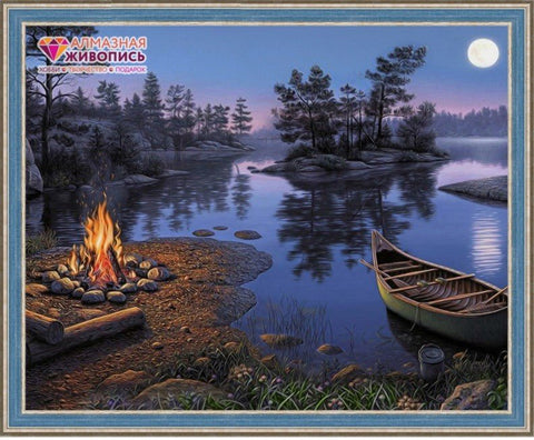 Diamond painting Near the Bonfire AZ - 1494 Size: 50х40 - Hobby.lt 🇬🇧