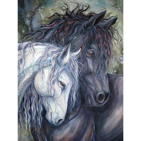 Diamond painting Pair of Horses AZ - 1386 Size: 30х40 - Hobby.lt 🇬🇧