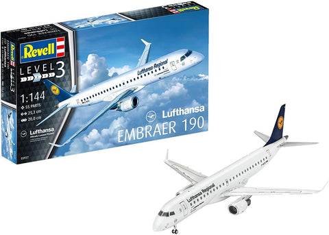 Embraer 190 Lufthansa - Plastic Modelling Kit By Revell - Hobby.lt 🇬🇧