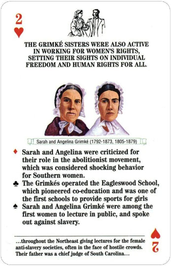 Famous Women of the Civil War playing card game