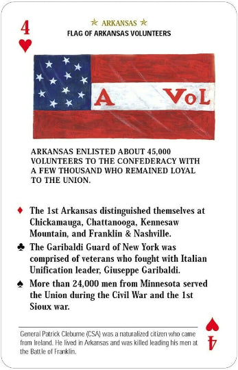 Flags of the Civil War playing card game