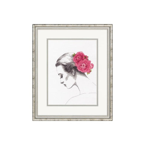 Floral Portrait (23 x 30 cm) - Cross Stitch Kit by DIMENSIONS