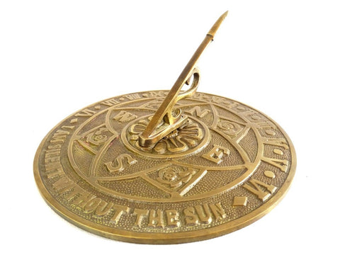 Garden Brass Sundial - FLOWER - SDC - diameter 20cm