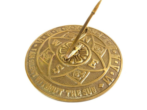 Garden Brass Sundial - FLOWER - SDC - diameter 20cm